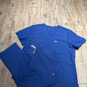 FIGS “Denim Blue” Scrub Set